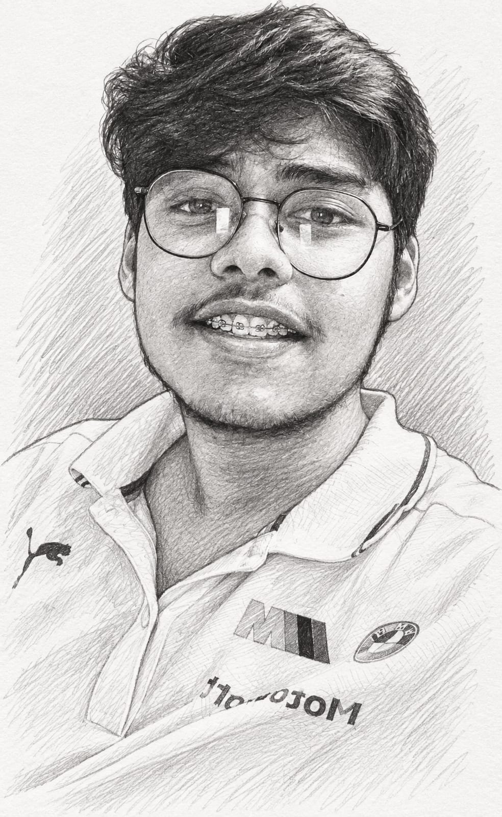 Pencil sketch portrait of Likhit